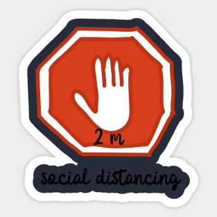 Social distancing Sticker